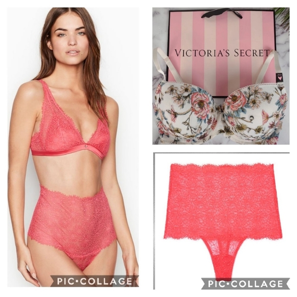 NWT VS garden party bra and panty - Picture 2 of 11